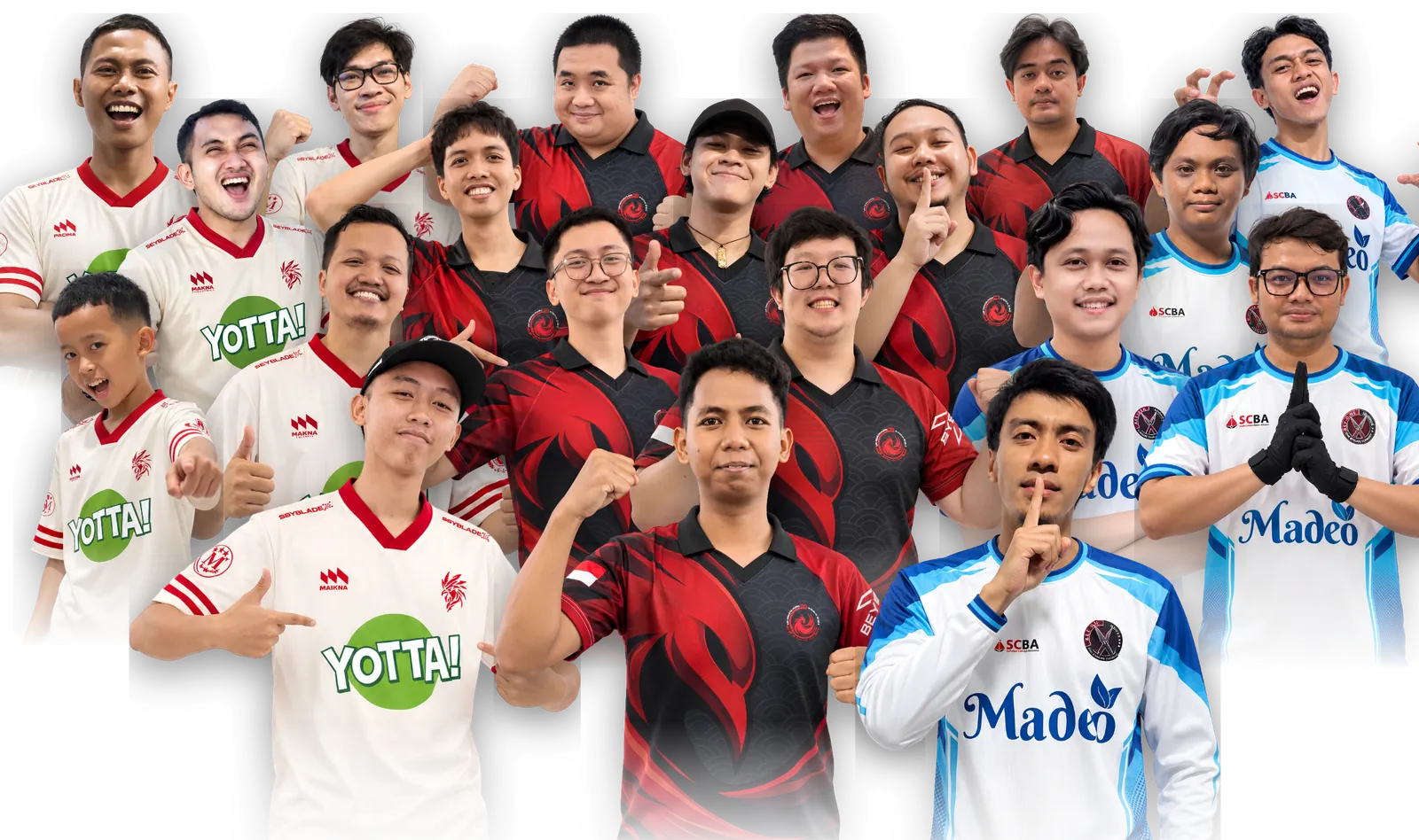 20 blader Sulsel berjersey Gangan, Beybreakers, dan Beyone berfoto bersama